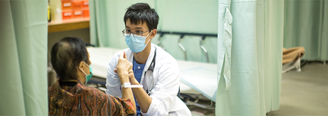 Patient receiving diagnosis